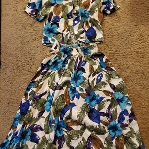 2-piece vintage skirt outfit